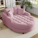 Modern Chaise Lounge Upholstered Sofa Couch With Tufted Seat And Detachable Pillows For Living Room