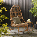 Outdoor Accent Chair With Basket Shape - Light Brown