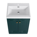 Contemporary Freestanding Bathroom Vanity With Resin Sink & Soft-Close Cabinet Doors