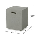 Modern Tank Holder Side Table With Smooth Concrete Surface