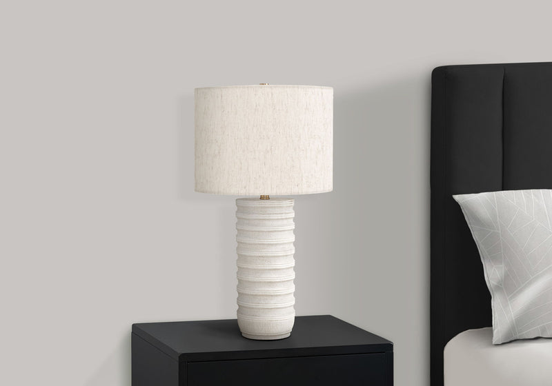 Table Lamp, Lighting, Resin, Transitional - Cream