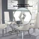 Gianna - Dining Table - Clear Glass & Stainless Steel - Atlantic Fine Furniture Inc