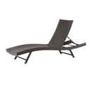 Kauai - Modern Style Wicker Chaise Lounge - Brown Multi