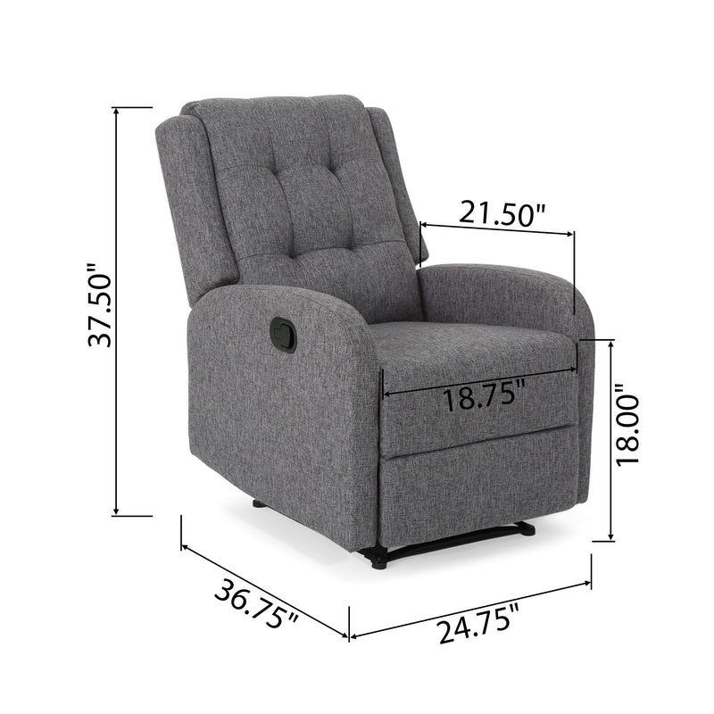 Manual Wide Standard Recliner - Charcoal