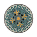 Outdoor Side Table With Tile Mosaic Table Top - Black