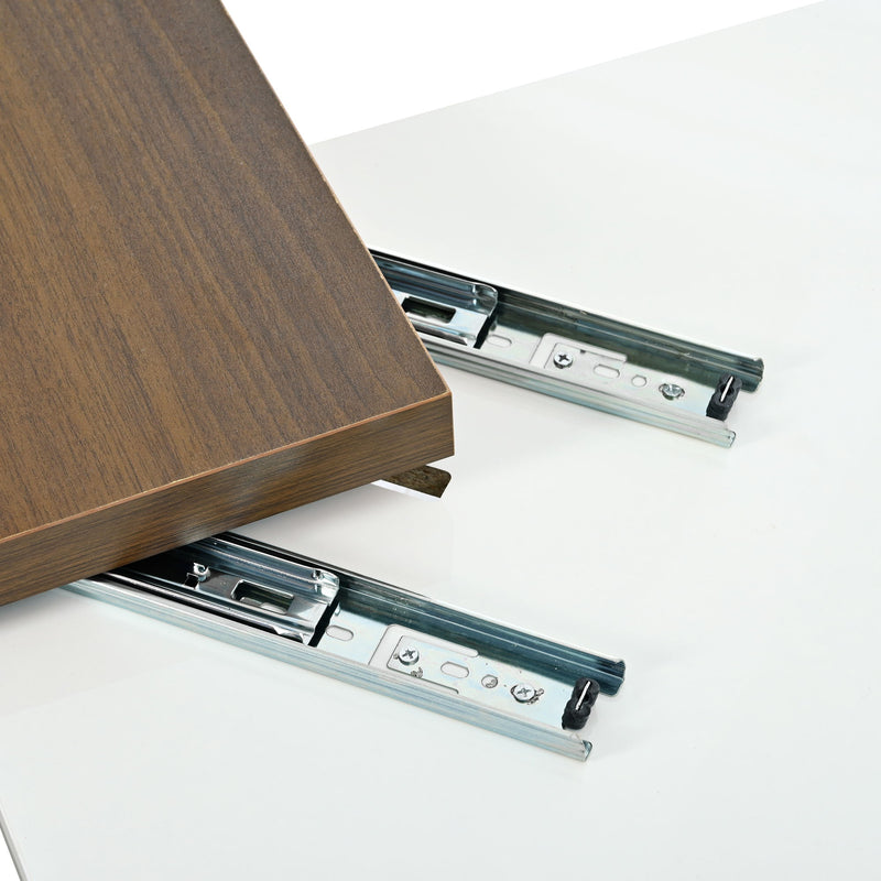 Movable Square Top Coffee Table With 4 Hidden Storage Drawers