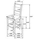 Cardova - 5 Piece Counter Height Dining Table Set - Vineyard Oak