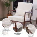 Accent Chair With Pillow And Wood Frame