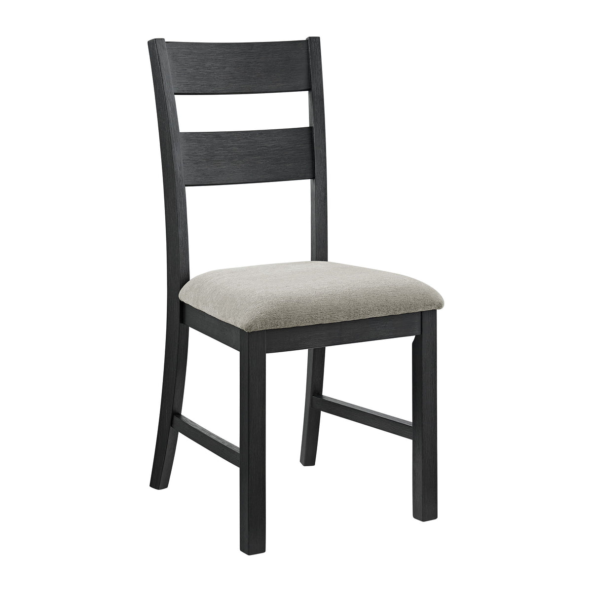 Garcia 3 Piece Dining Set (Round Drop Leaf Table And 2 Chairs) in Black by Elements International, view 10