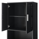 Freestanding Tall Bathroom Cabinet With Soft Close Doors And Adjustable Shelves