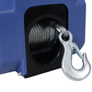 Reversible Electric 12V Trailer Winch For Boats Up To 5000 Lbs, Galvanized Wire Rope Casing - Blue