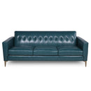 Mid-Century Tufted Leather Sofa