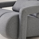 Modern Upholstered Accent Chair, Comfortable Linen Fabric With A Pillow For Living Room