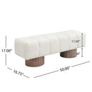 Upholstered Entryway Bench Ottoman