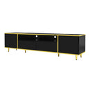 TV Stand For TVs Up To 80", Entertainment Center With 2 Shelves And LED Lights