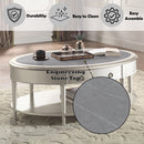 Kasa Coffee Table - Sintered Stone Top & Champagne Finish - Atlantic Fine Furniture Inc