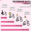 Fkznpj - 16" Sporty Kids Bike With Training Wheels And Stand Adjustable Saddle Suitable For Boys And Girls Aged 4 - 8 Years Tall Height 41 - 46" Available In A Variety Of Colors