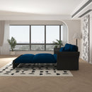 Queen Pull Out, 3 In 1 Convertible Sleeper Tufted Sofa & 2 Soft Pillows