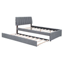 Upholstered Platform Bed With Trundle