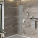 Dual Shower Head System With 12" Square Rain Shower And Rough In Valve