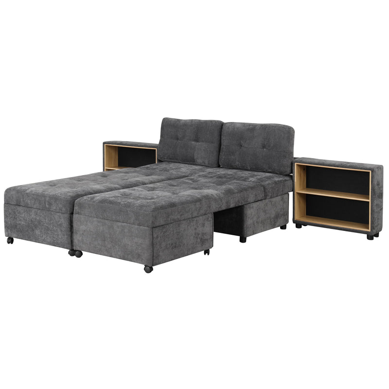 Versatile Modular Free-Combined Sofa With 2 Storage Racks
