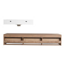 Modern Wall Mounted Bathroom Vanity With Resin Sink And Soft Close Drawer