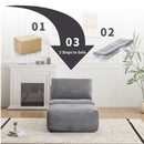 Single Chaise Longue With Movable Ottoman For Living Room