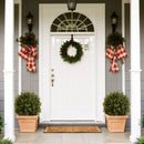 Artificial Ball Topiary Tree Decoration In Pot (Set of 2) - Green