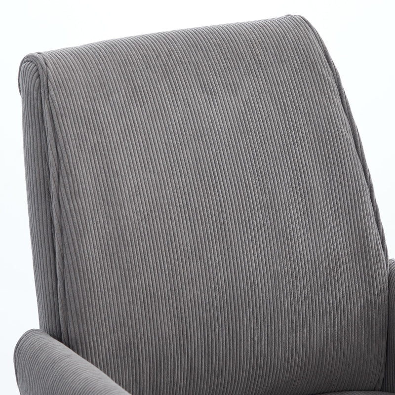 Ergonomic Mid-Back Office Chair With Striped Velvet Fabric
