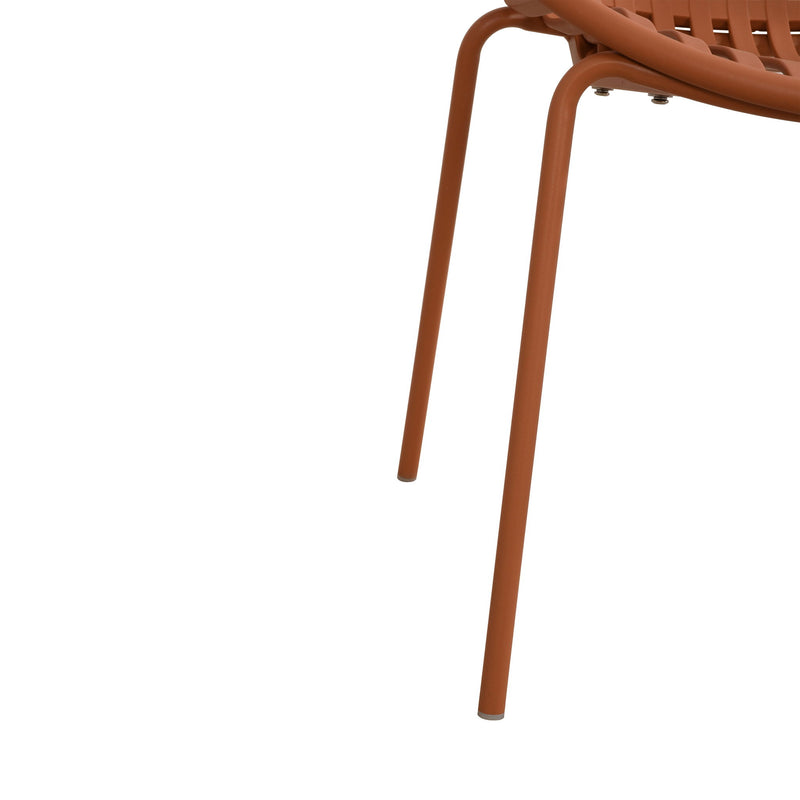 Stackable Outdoor Chairs With Breathable Plastic Backrest (Set of 2)