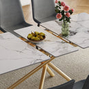 Modern Expandable Dining Table With Retractable Leaf With Chairs