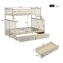 Bunk Bed With Ladder, And Safety Guard Rails