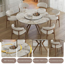 Modern Sintered Stone Dining Table Set With Chairs