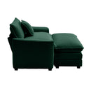 Classic Modern Comfortable Single Chair Deep Seat Sofa With Footstool