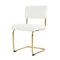 Modern Light Luxury Dining Chair With Metal Legs And Bow Design