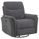 Adler - Upholstered Power Swivel Glider Recliner