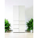 Elise - Slim Modular Wood Closet Cabinet With Drawers In Durable Melamine And Wood 71" Height - White