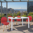 4 Piece Set Of Single Chairs With Long Table