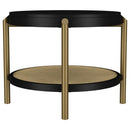 Arini - Round End Side Table With Storage Shelf