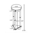 Edite - Round Marble Top Accent Side Table - Merlot