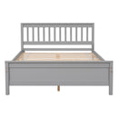 Full Bed with Headboard and Footboard,with 2 Nightstands,Grey