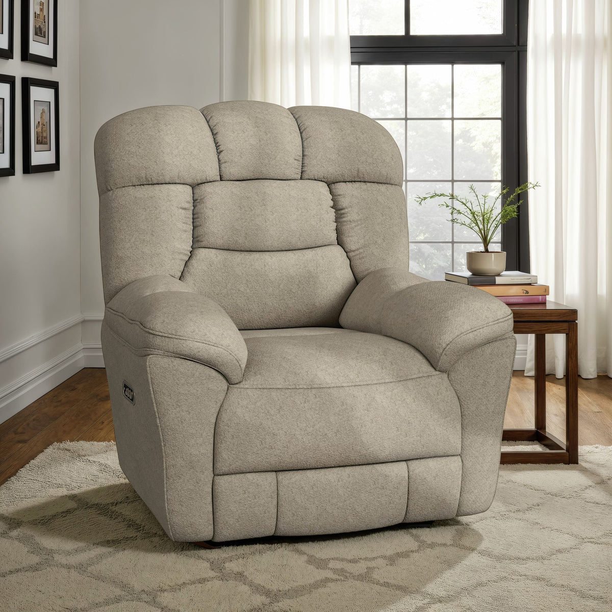 Kelsey P3 Recliner, Zero Gravity, Memory Foam in Bama Toast by Elements International, view 7