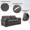 Cozy Upholstered Plush Cushion Loveseat Sofa For Living Room