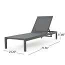 Outdoor Patio Chaise Lounge With 5 Reclining Positions