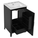 Modern Bathroom Vanity With Sink, Functional Drawer, Soft- Closing Door