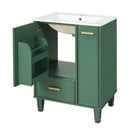 Bathroom Vanity With Sink, Deep Drawer, Door Shelf, 2 Tier Basket