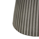 Modern Outdoor Lightweight Concrete Side Table With Hourglass Design - Light Gray