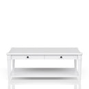 Cocktail Table With Two Storage Drawers And Casters