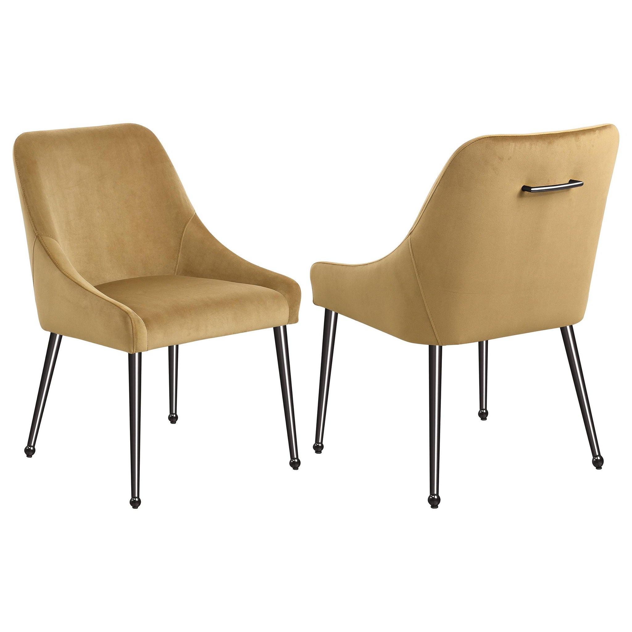 Mayette Upholstered Dining Side Chair Cognac (Set of 2) - Atlantic Fine Furniture Melbourne FL