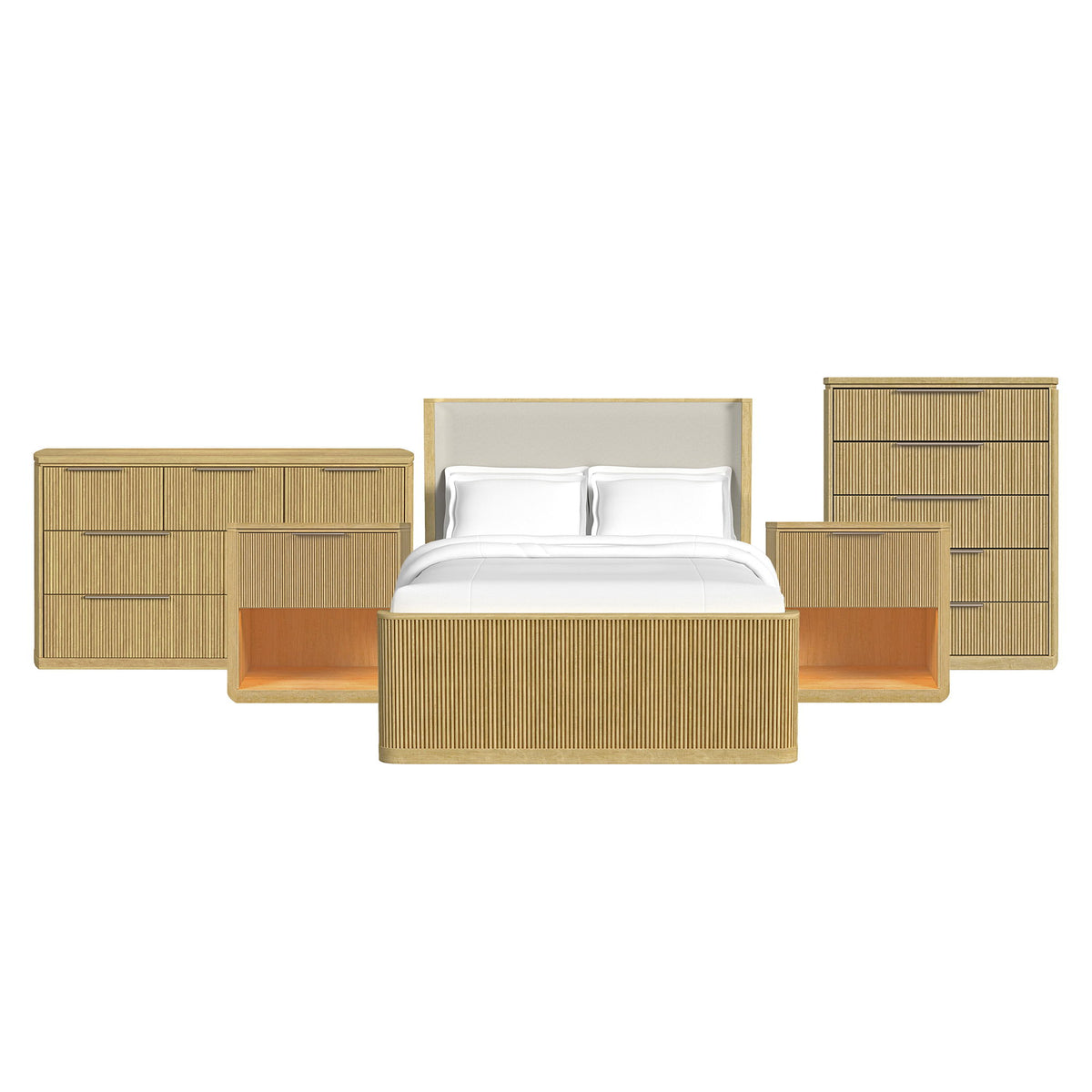Sylvie Bedroom Set With Upholstered Bed in Dark Brown by Elements International, view 20